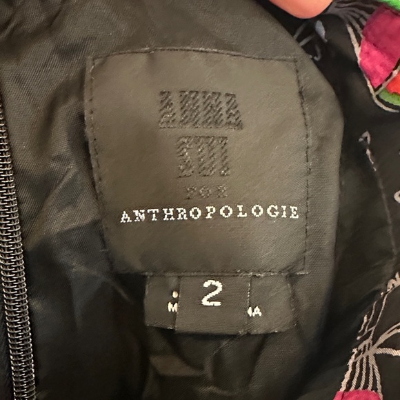 Anna Sui for Anthropologie Black Silk Bubble Skirt Size 2 - Picture 6 of 7